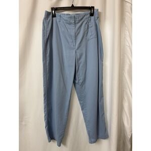 Talbots‎ Chatham Ankle Pants Size 16 Petite Blue Career Casual Resort Beach  B66